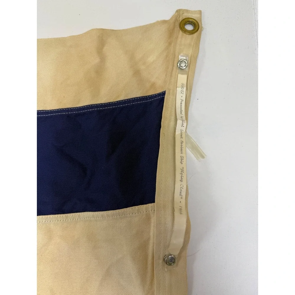 Vtg Annin Defiance Israel Flag 100% Cotton Bunting 32x58 Girl Scout Mariner Ship
